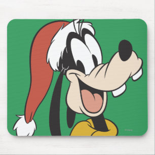 Goofy with Santa Hat Mouse Pad