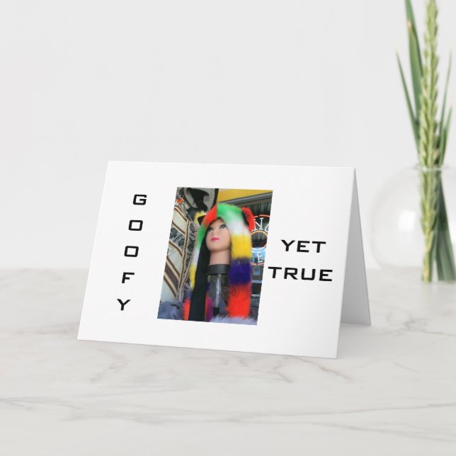 GOOFY YET TRUE-HAPPY SHARE BIRTHDAY WITH YOU CARD (Front)