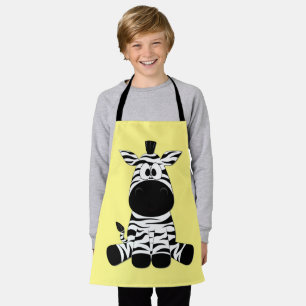 Goofy Zebra Yellow Apron