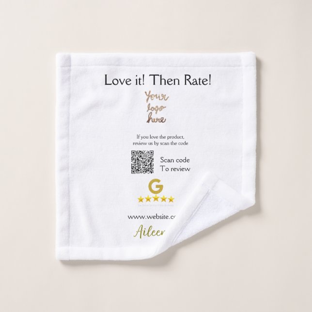 Google évaluez-nous avis commande achat entreprise (Gant de toilette)