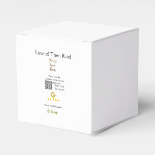 Google rate us review order purchase business QR Favor Box