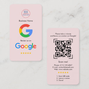 Google Review Avec QR Code Link Carte de visite
