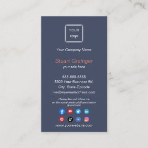 Google Review - Business Card with Social Media