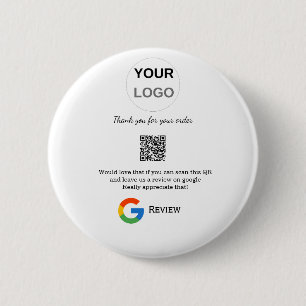 Google review business logo Scan QR review 2 Inch Round Button
