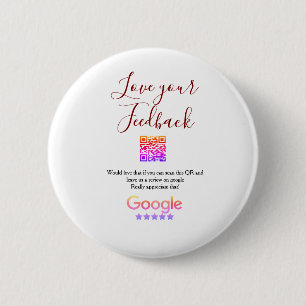 Google review business logo Scan QR review 2 Inch Round Button