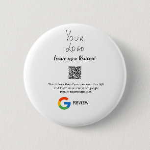 Google review business logo Scan QR review 2 Inch Round Button