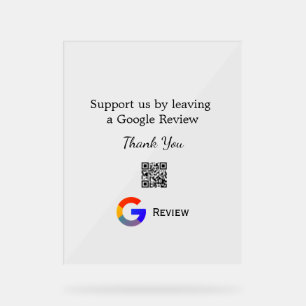 Google review business logo Scan QR review Acrylic Sign