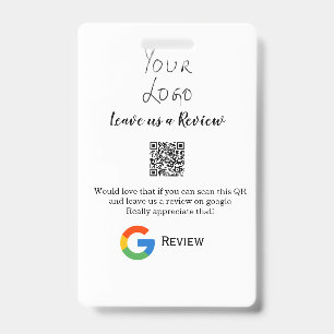 Google review business logo Scan QR review Badge