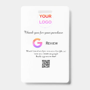 Google review business logo Scan QR review Badge