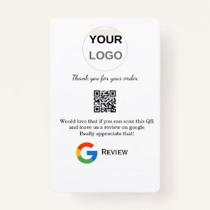 Google review business logo Scan QR review Badge