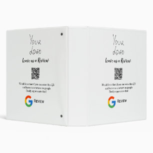 Google review business logo Scan QR review Binder