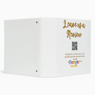 Google review business logo Scan QR review Binder
