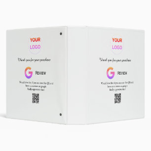 Google review business logo Scan QR review Binder