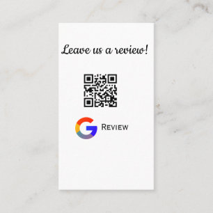 Google review business logo Scan QR review Card