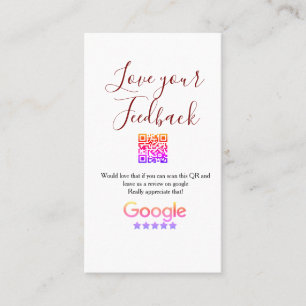 Google review business logo Scan QR review Card