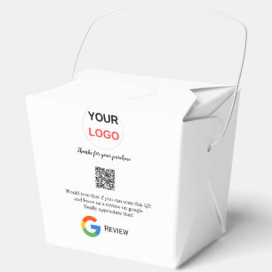 Google review business logo Scan QR review Favor Box