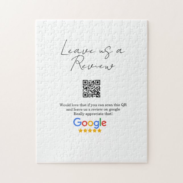 Google review business logo Scan QR review Jigsaw Puzzle (Vertical)
