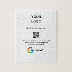Google review business logo Scan QR review Jigsaw Puzzle