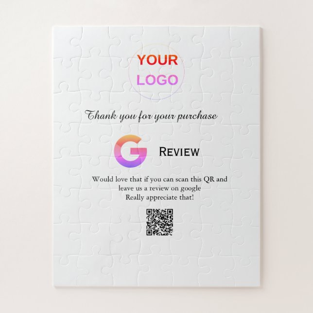 Google review business logo Scan QR review Jigsaw Puzzle (Vertical)
