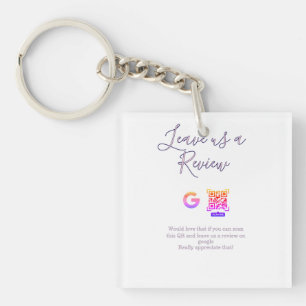 Google review business logo Scan QR review Keychain