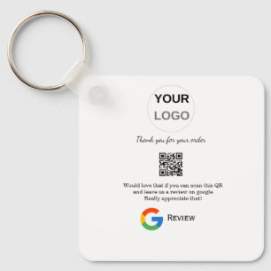 Google review business logo Scan QR review Keychain