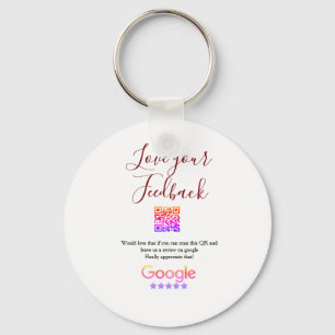Google review business logo Scan QR review Keychain