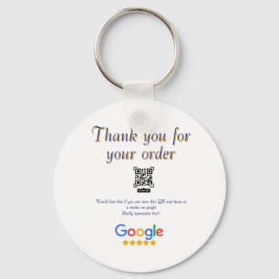 Google review business logo Scan QR review Keychain