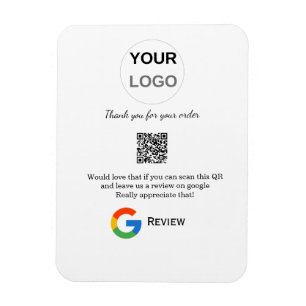 Google review business logo Scan QR review Magnet