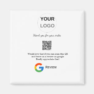 Google review business logo Scan QR review Magnet