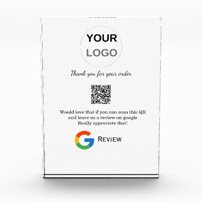 Google review business logo Scan QR review Photo Block (Front)