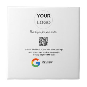 Google review business logo Scan QR review Tile