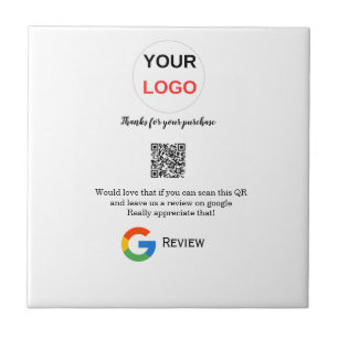 Google review business logo Scan QR review Tile