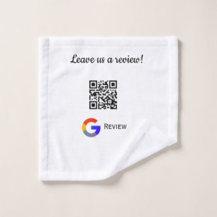 Google review business logo Scan QR review Wash Cloth