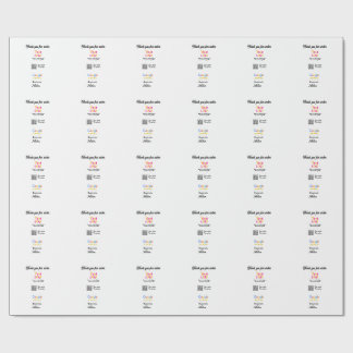 Google review business logo website scan QR code Wrapping Paper