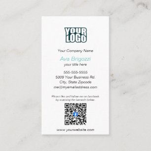Google Review - Carte de visite - Facebook QR Link