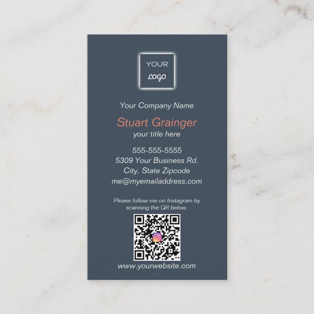 Google Review - Carte de visite - Instagram QR Lin (Devant)