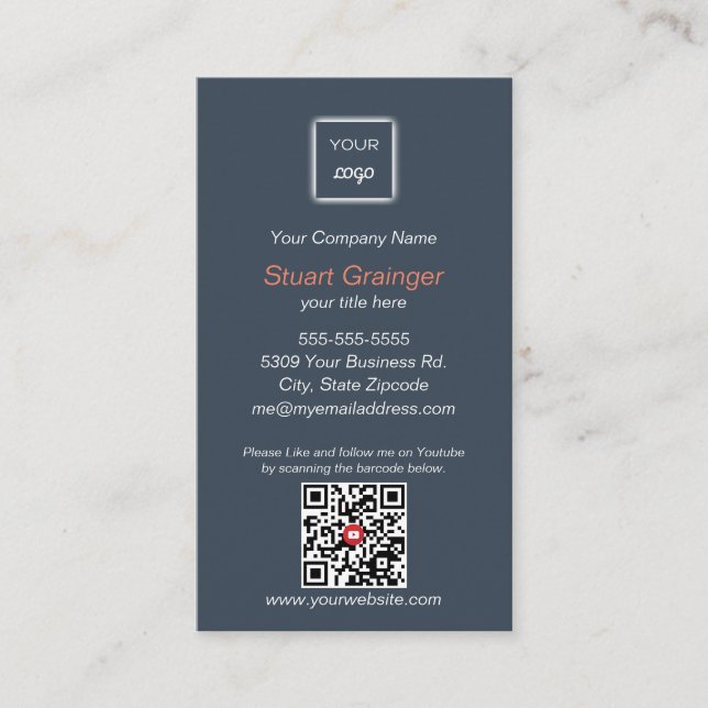 Google Review - Carte de visite - YouTube QR Link (Devant)