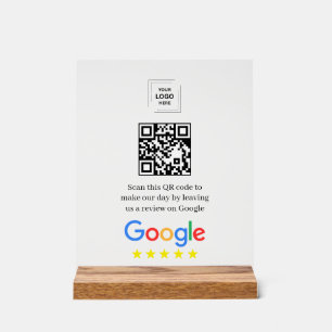 Google Review QR Code Acrylic Display Style