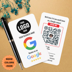 Google Review QR Code Business Card Template