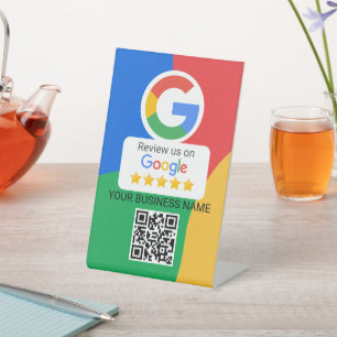 Google Review QR Code Business Pedestal Sign
