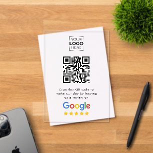 Google Review QR Code Business Review Acrylic Invitations