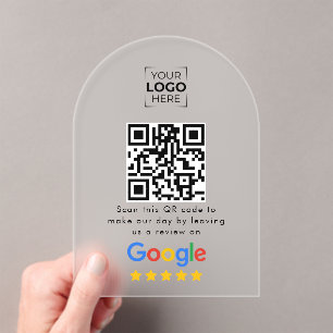 Google Review QR Code Business Review Acrylic Invitations