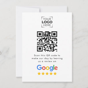 Google Review QR Code Business Review Card