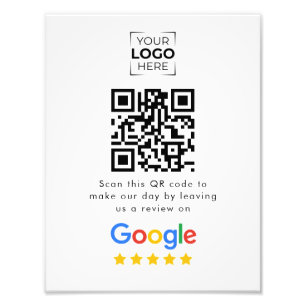 Google Review QR Code Business Review Photo Print