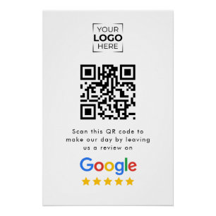 Google Review QR Code Business Review  Poster
