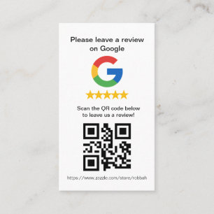 Google Review QR Code Cards,Review Sign Business Card