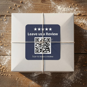 Google Review QR Code Custom Leave Us a Review Square Sticker