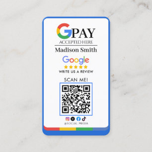 Google Review  QR Code Link  Business Card