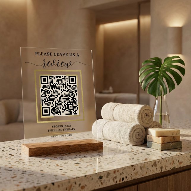 Google Review QR Code Sign - Entreprise personnali (Google Review QR Code Sign - Personalized Business Feedback Display)
