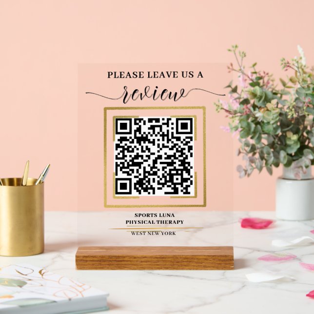 Google Review QR Code Sign - Personalized Business (Wedding)